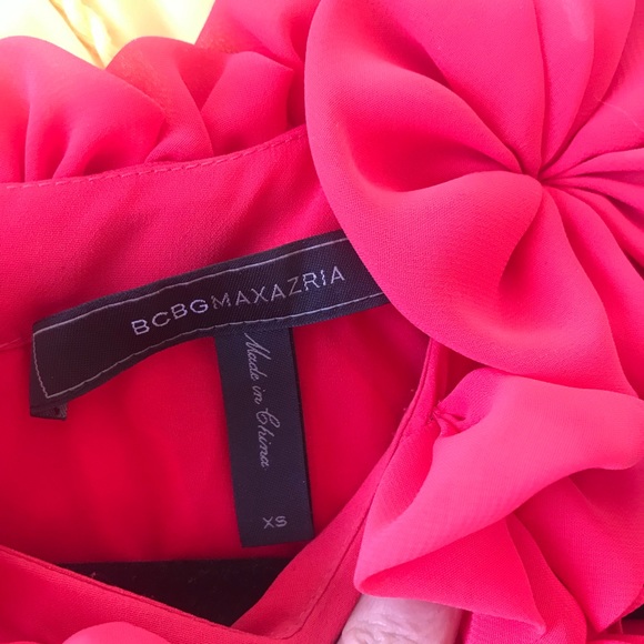 BCBG MaxAzria Red Ruffled Dress - Picture 3 of 3